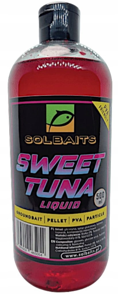 Zalewa Solbaits Pellet Liquid SWEET TUNA 500ml method feeder Booster