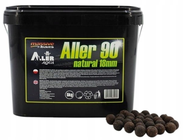 Kulki proteinowe karpia ALLER 90 SCOPEX 24mm MASSIVE BAITS wiaderko 5kg