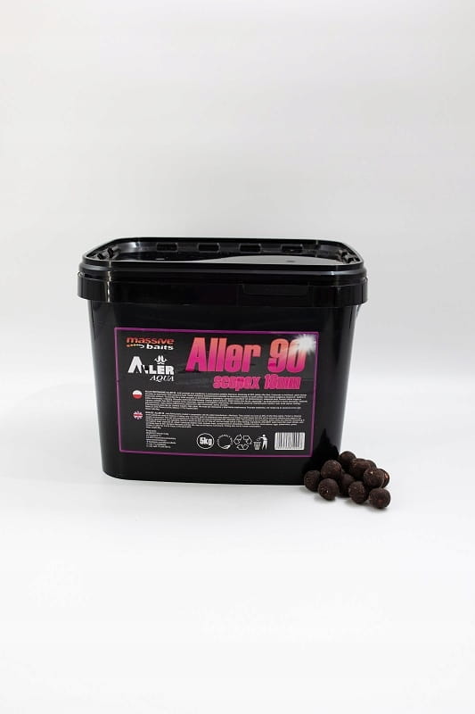 Kulki proteinowe karpia ALLER 90 SCOPEX 24mm MASSIVE BAITS wiaderko 5kg