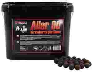 Kulki proteinowe karpia ALLER 90 STRAWBERRY 24mm MASSIVE BAITS wiaderko 5kg
