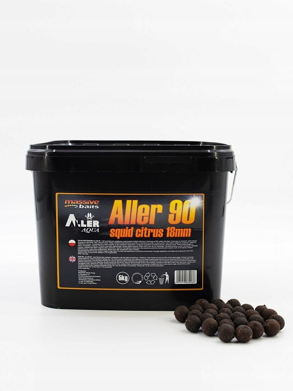 Kulki proteinowe karpia ALLER 90 BANAN CRAB 24mm MASSIVE BAITS wiaderko 5kg