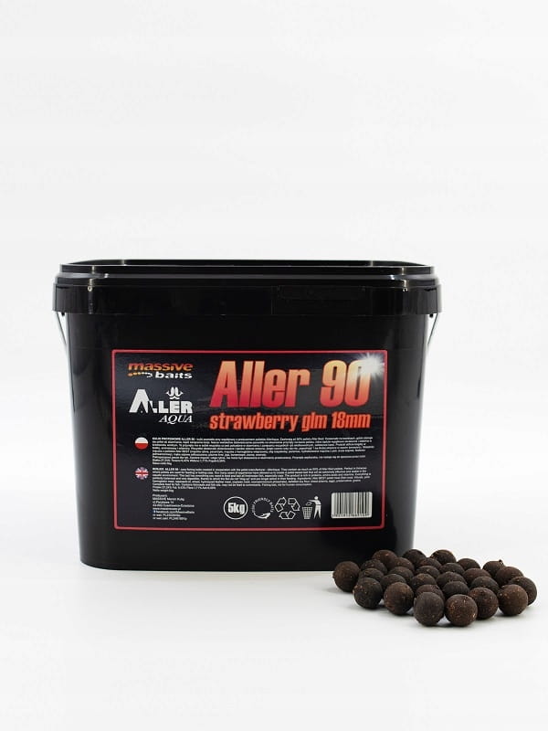 Kulki proteinowe karpia ALLER 90 BANAN CRAB 24mm MASSIVE BAITS wiaderko 5kg