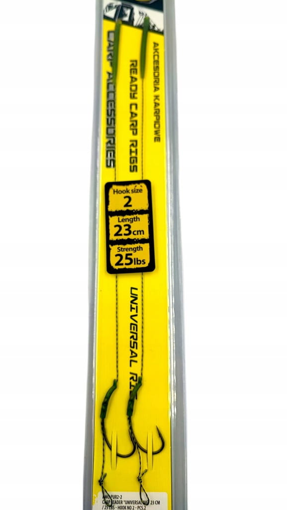 Przypony karpiowe hak nr6 25lbs 23cm UNIWERSAL RIG MIKADO plecionka miękka