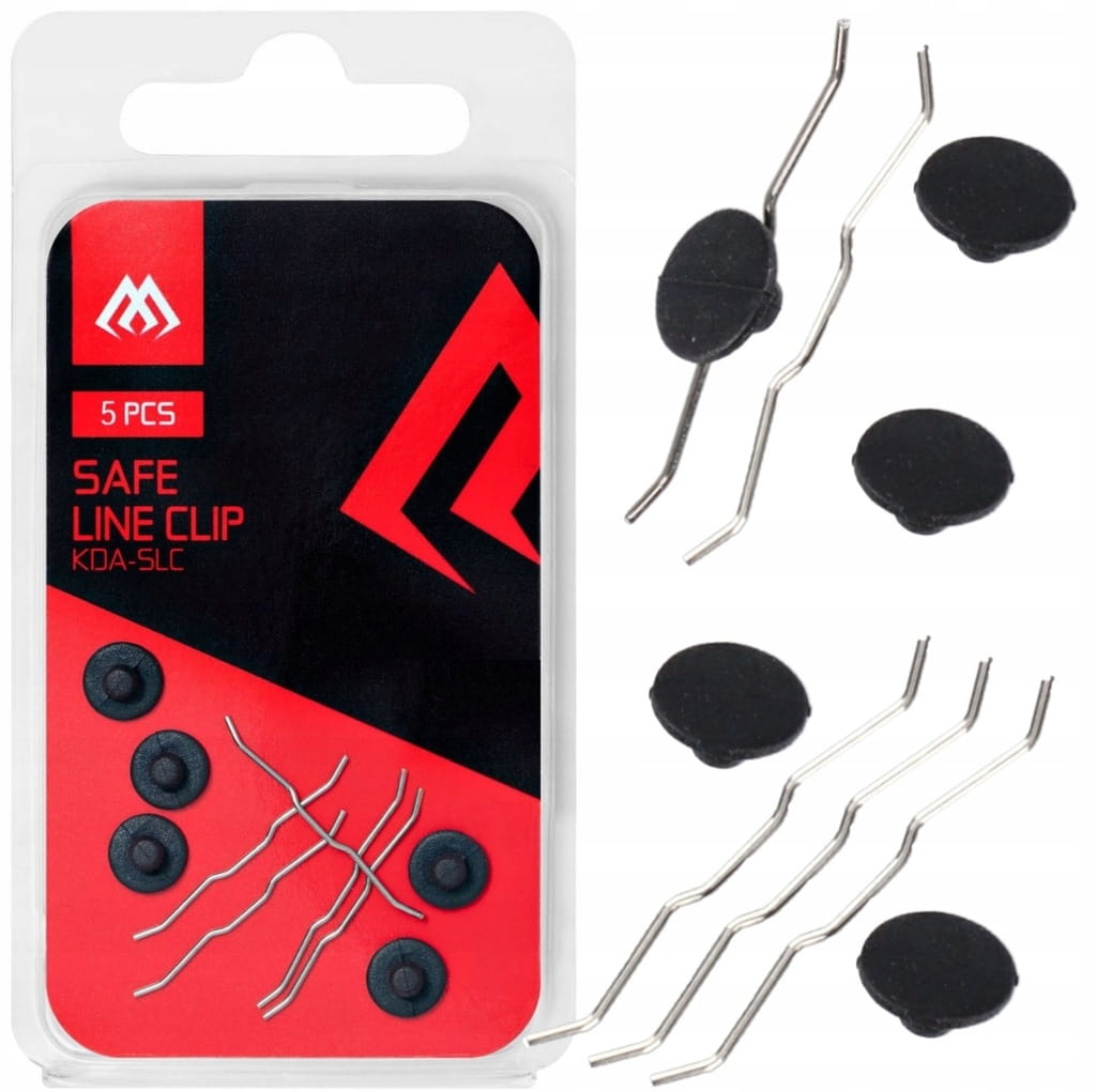 Bezpieczny klips do kołowrotka MIKADO Safe Line Clips gumowy 5szt