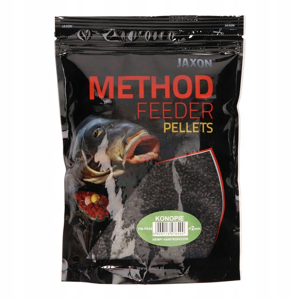 Pellet gotowy Jaxon Ready KONOPIE 500g method feeder karp lin karaś