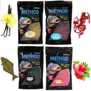 ZESTAW 4x Pellet gotowy Jaxon Ready mix smaków method feeder karp lin karaś
