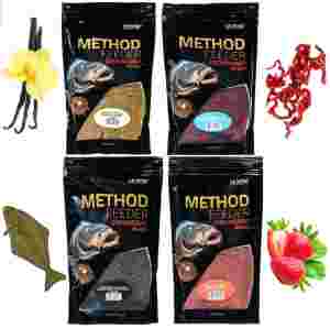 ZESTAW 4x Zanęta gotowa Jaxon Ready mix smaków method feeder karp lin karaś