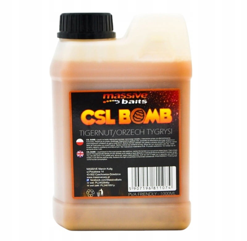 CSL boomb SQUID KAŁAMARNICA Zalewa Booster Liquid karpiowy 1L MASSIVE BAITS