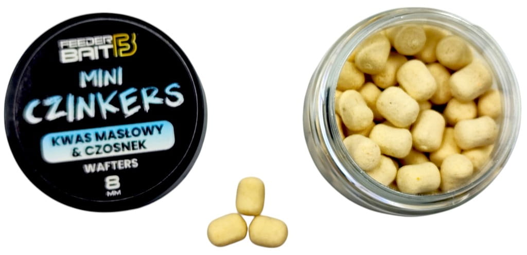 Mini Czinkers KWAS MASŁOWY CZOSNEK Feeder Bait 8mm wafters method feeder