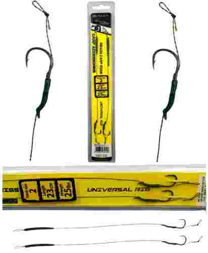 Przypony karpiowe hak nr4 25lbs 23cm UNIWERSAL RIG Mikado miekka plecionka