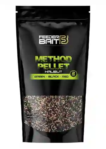 Feeder Bait pellet 2mm Halibut GREEN BLACK RED method feeder