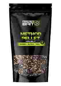 Feeder Bait pellet 4mm Halibut GREEN BLACK RED method feeder