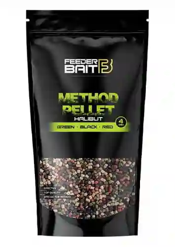 Feeder Bait pellet 4mm Halibut GREEN BLACK RED method feeder
