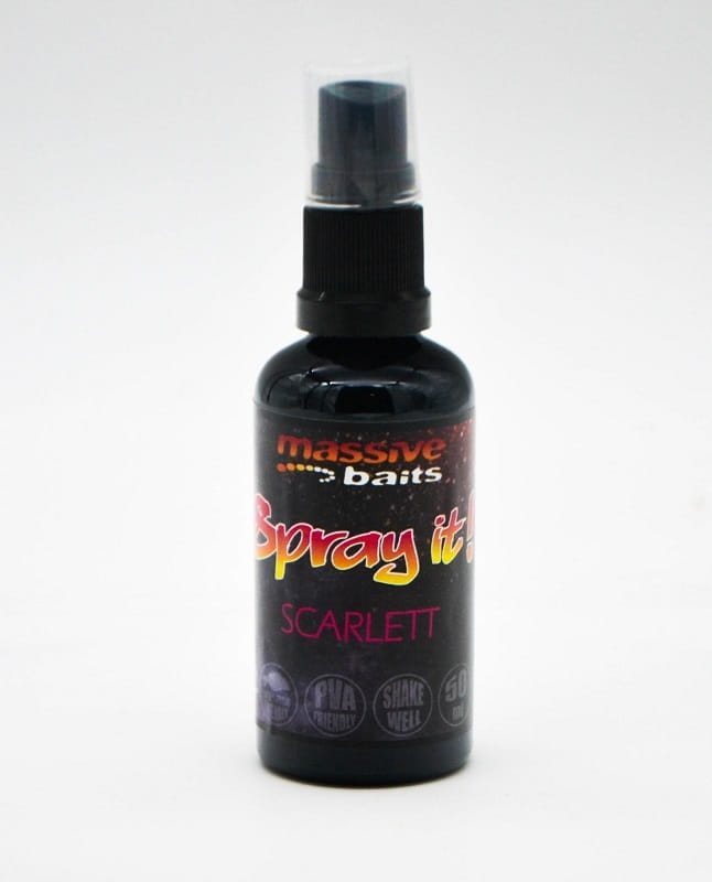 Massive Baits STRAWBERRY BERGAMOTTA Spray dopalacz booster do kulek 50ml