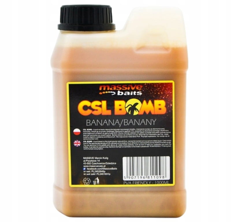 CSL boomb CITRUS Zalewa Booster Liquid karpiowy 1L MASSIVE BAITS