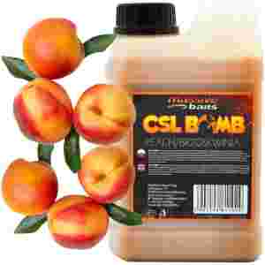 CSL boomb PEACH BRZOSKWINIA Zalewa Booster Liquid karpiowy 1L MASSIVE BAITS
