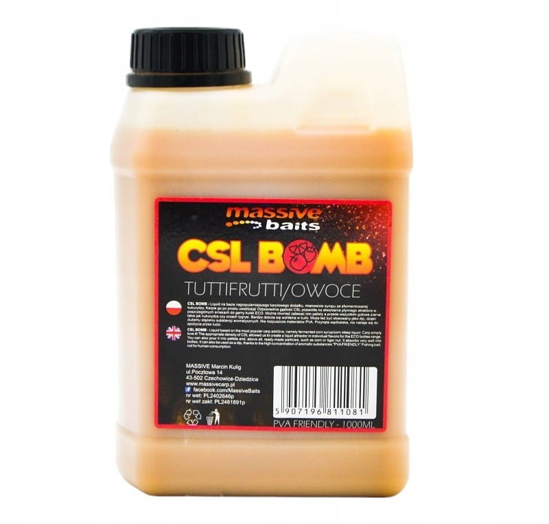 CSL boomb ANANS PINEAPPLE Zalewa Booster Liquid karpiowy 1L MASSIVE BAITS