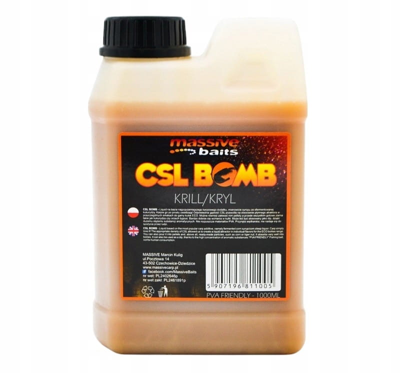 CSL boomb ANANS PINEAPPLE Zalewa Booster Liquid karpiowy 1L MASSIVE BAITS