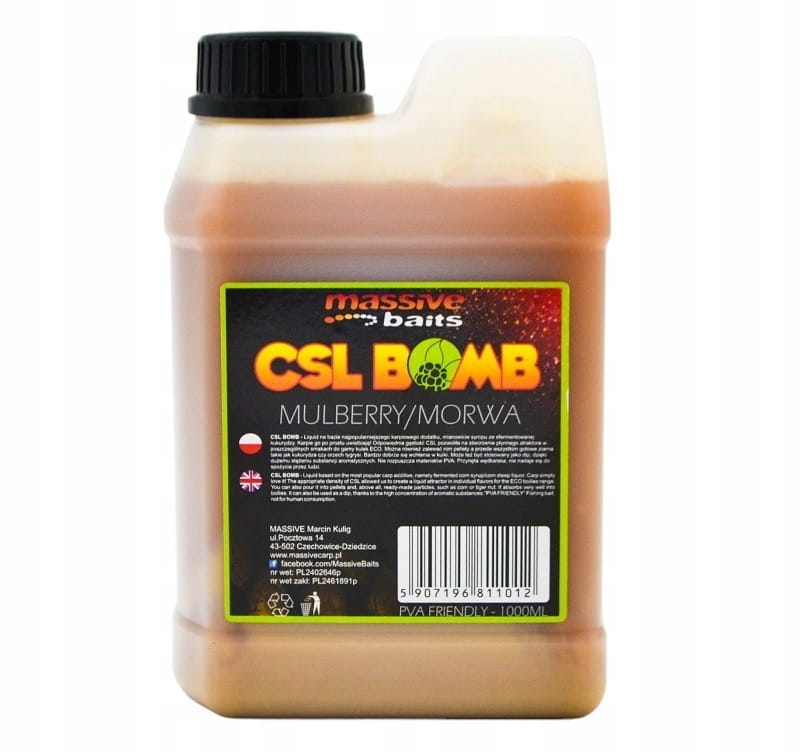 CSL boomb KRILL Zalewa Booster Liquid karpiowy 1L MASSIVE BAITS