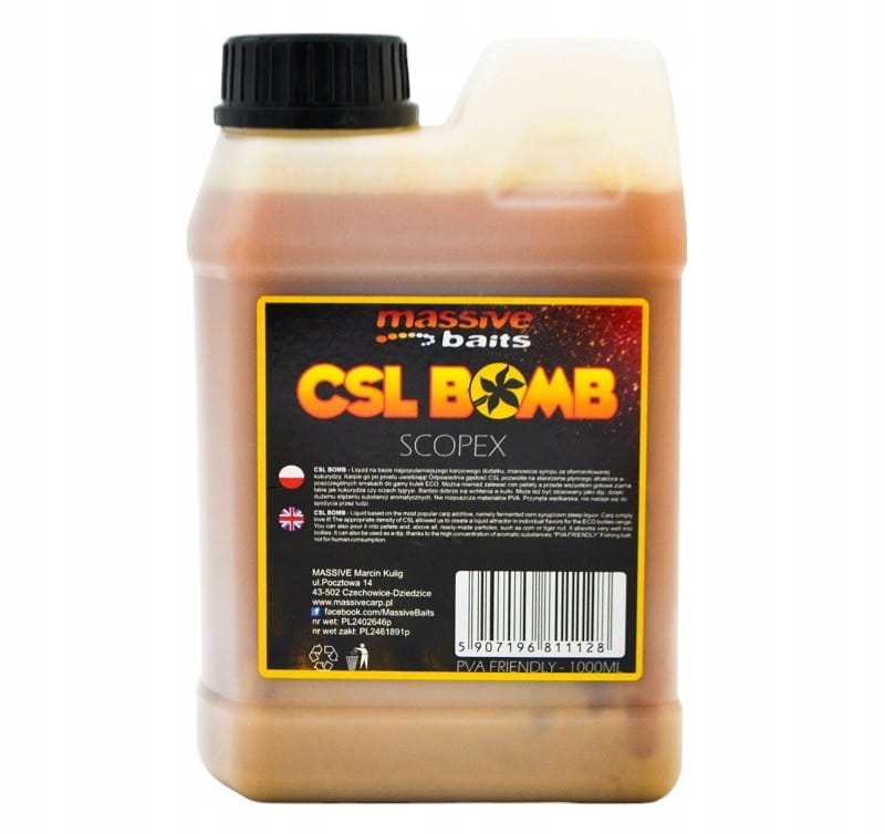 CSL boomb SPICE Zalewa Booster Liquid karpiowy 1L MASSIVE BAITS