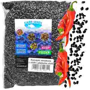 KONOPIE z CHILLI zanetowe 1kg Carp Seeds gotowe ziarna wędkarskie