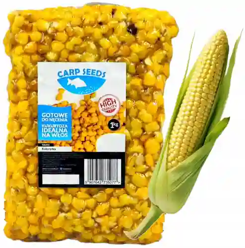 Kukurydza naturalna 1kg Carp Seeds gotowe ziarna wędkarskie