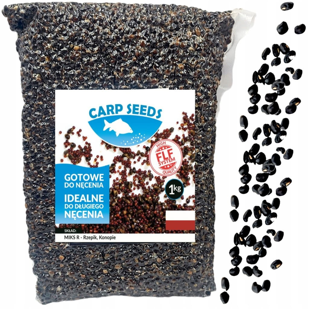 RZEPIK KONOPIE zanetowe 1kg MIKS R Carp Seeds gotowe ziarna wędkarskie