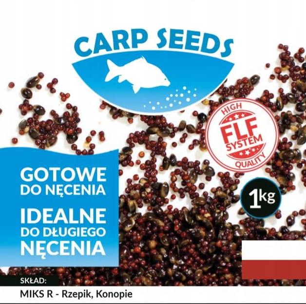 RZEPIK KONOPIE zanetowe 1kg MIKS R Carp Seeds gotowe ziarna wędkarskie