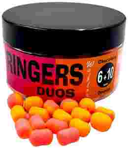 Ringers Chocolate ORANGE PINK duos 6 & 10mm
