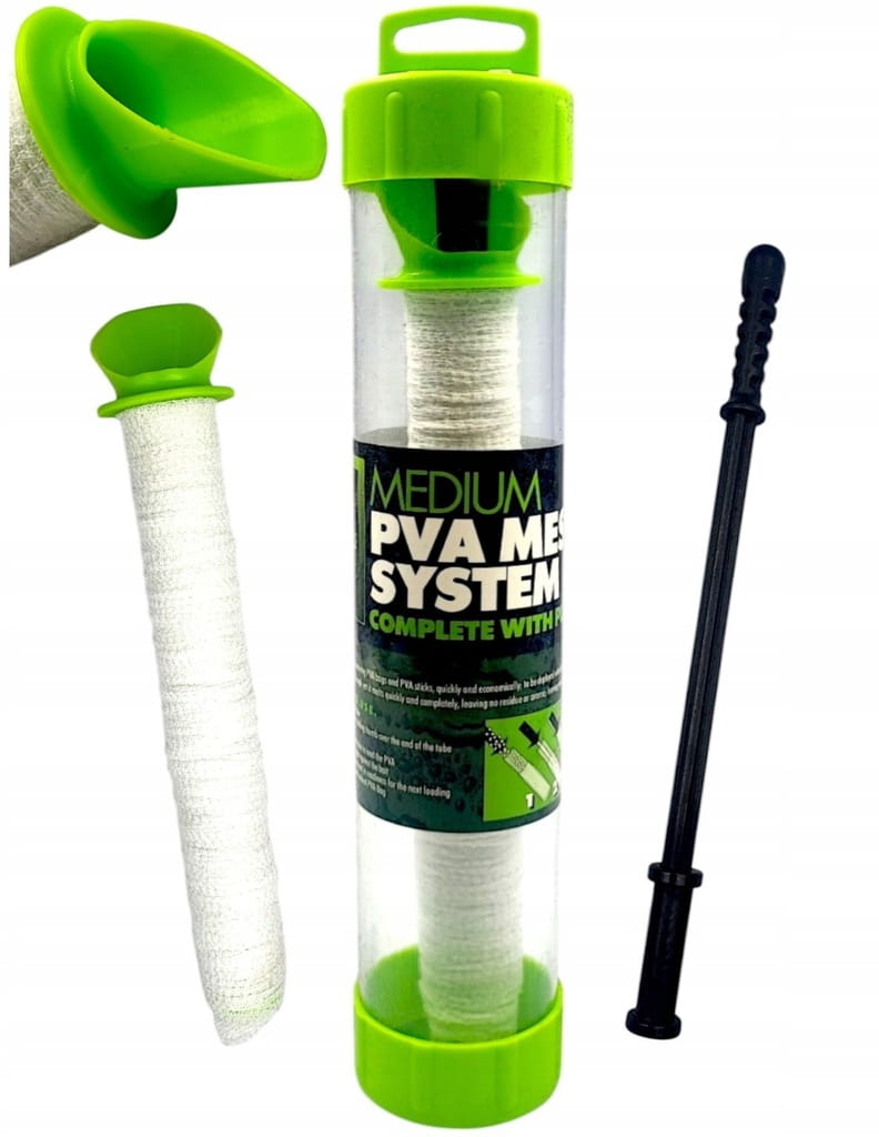 Siatka PVA MEDIUM średnio MELT 37 mm x 7 m 2w1 zestaw z ubijakiem