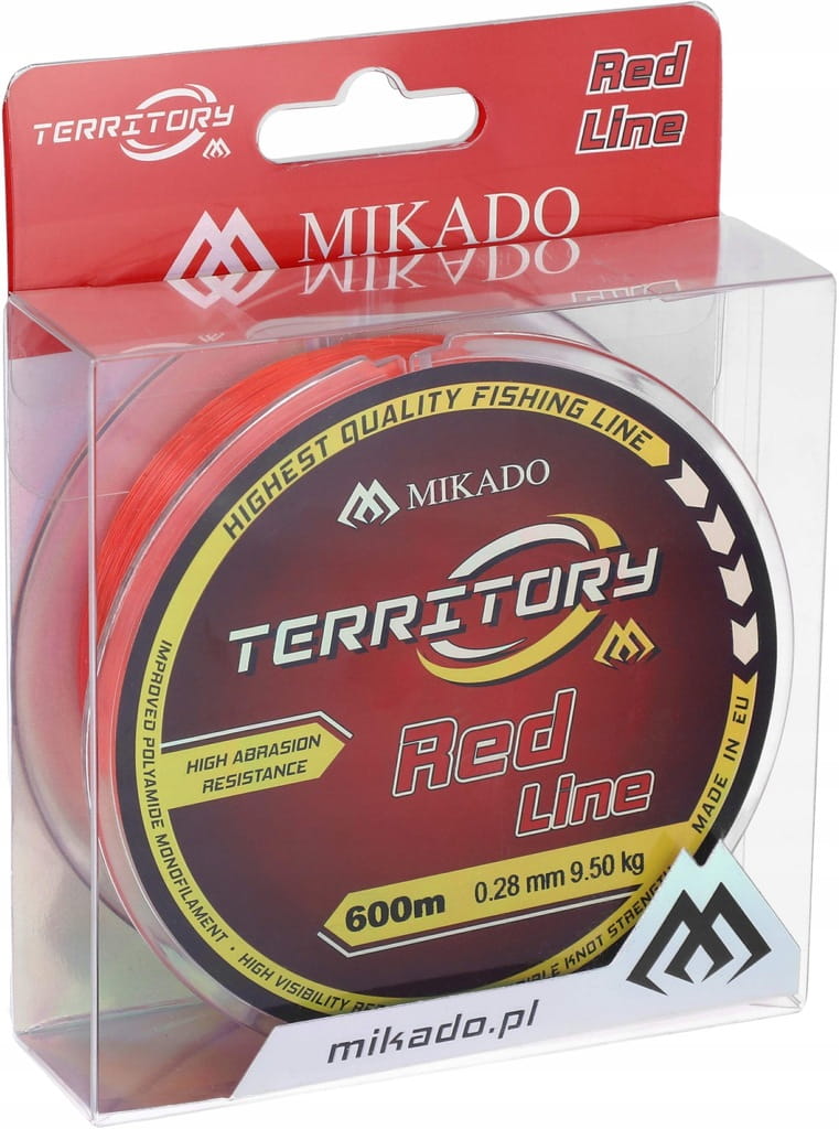 Żyłka wędkarska na kołowrotek feeder mikado 0.35mm 300 m czerwona karpiowa