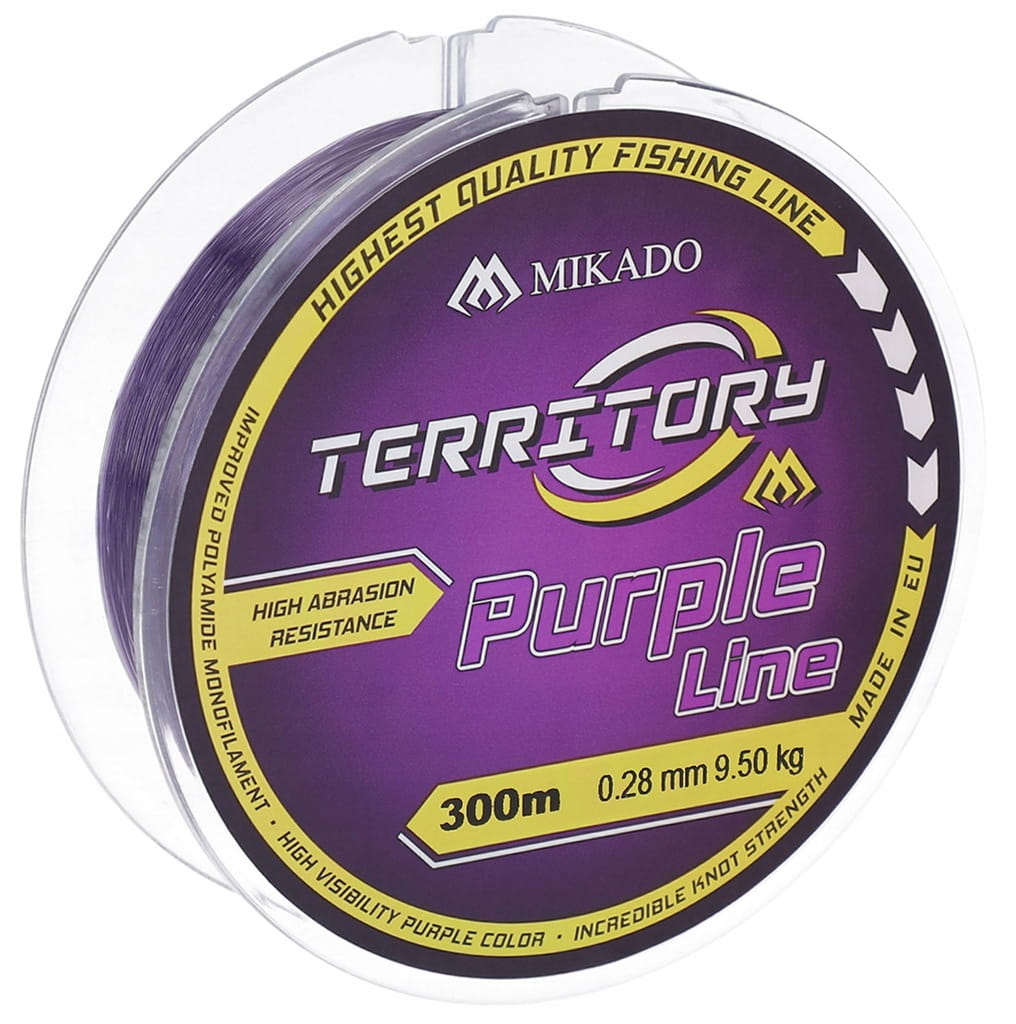 Żyłka wędkarska na kołowrotek feeder mikado 0.35mm 300 m fioletowa karpiowa