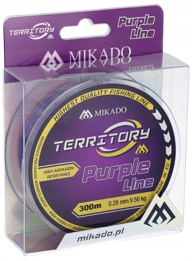 Żyłka wędkarska na kołowrotek feeder mikado 0.30mm 300 m fioletowa karpiowa