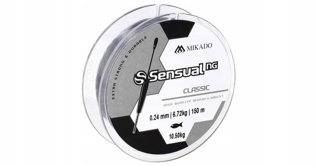 Żyłka wędkarska na kołowrotek transparentna mikado 0.20 mm 150 m spławik
