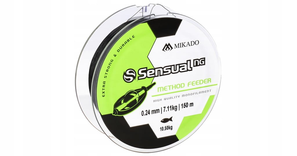 Żyłka wędkarska na kołowrotek method feeder mikado 0.28 mm 300 m czarna