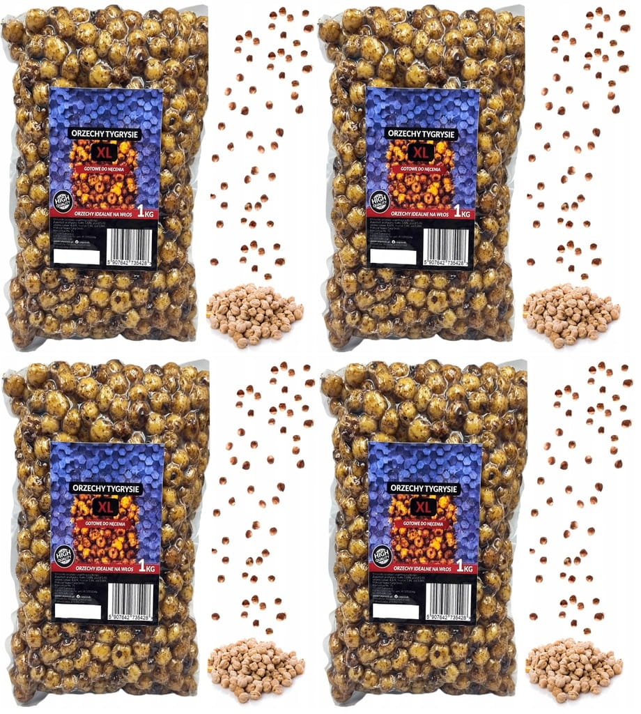 4x Ziarna zanętowe gotowe karpiowe KONOPIE ZANĘTOWE Z CHILLI 1kg Carp Seed