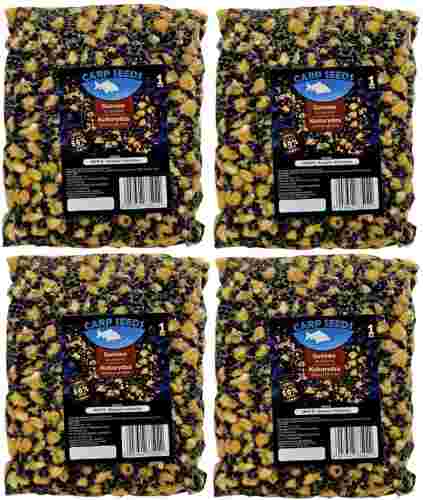 4x Ziarna zanętowe gotowe KONOPIA KUKURYDZA MIKS B 1kg Carp Seed