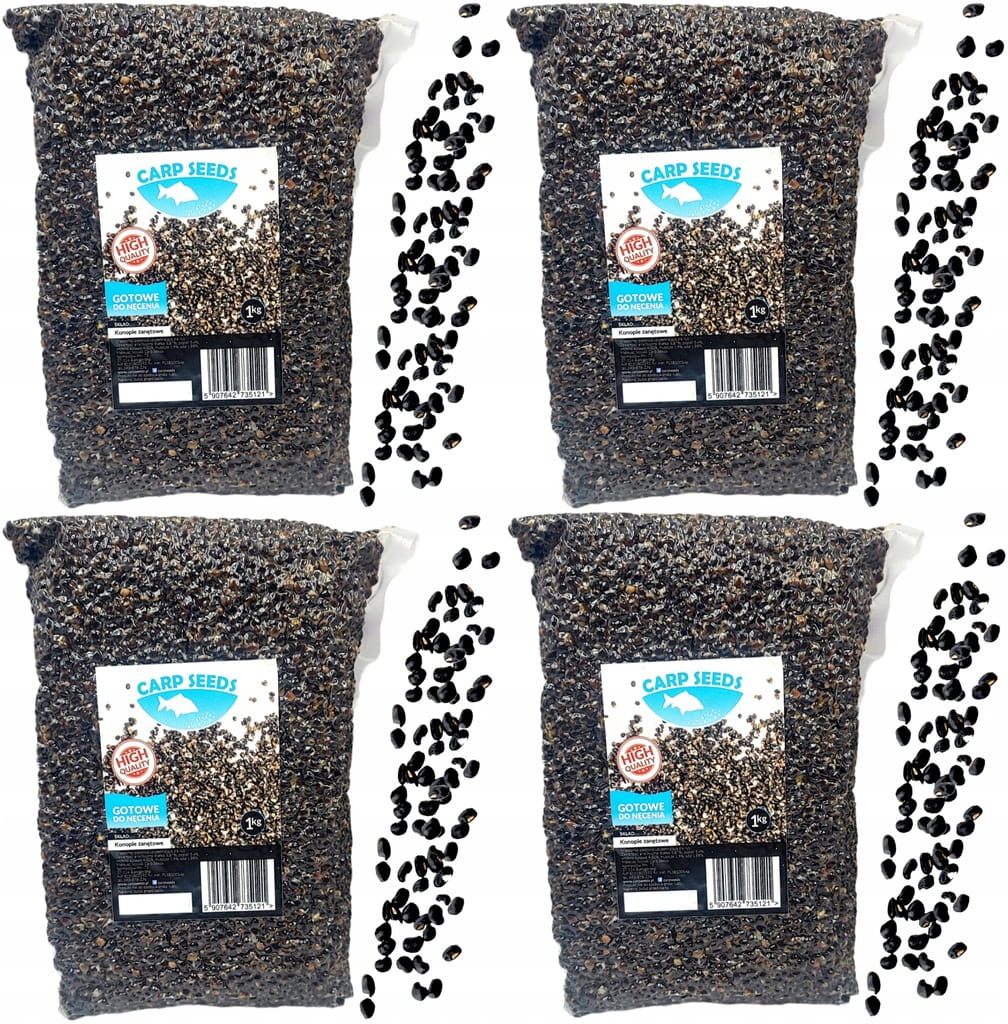 4x Kukurydza zanętowa wędkarska 1kg NATURALNA BANAN gotowe ziarna Carp