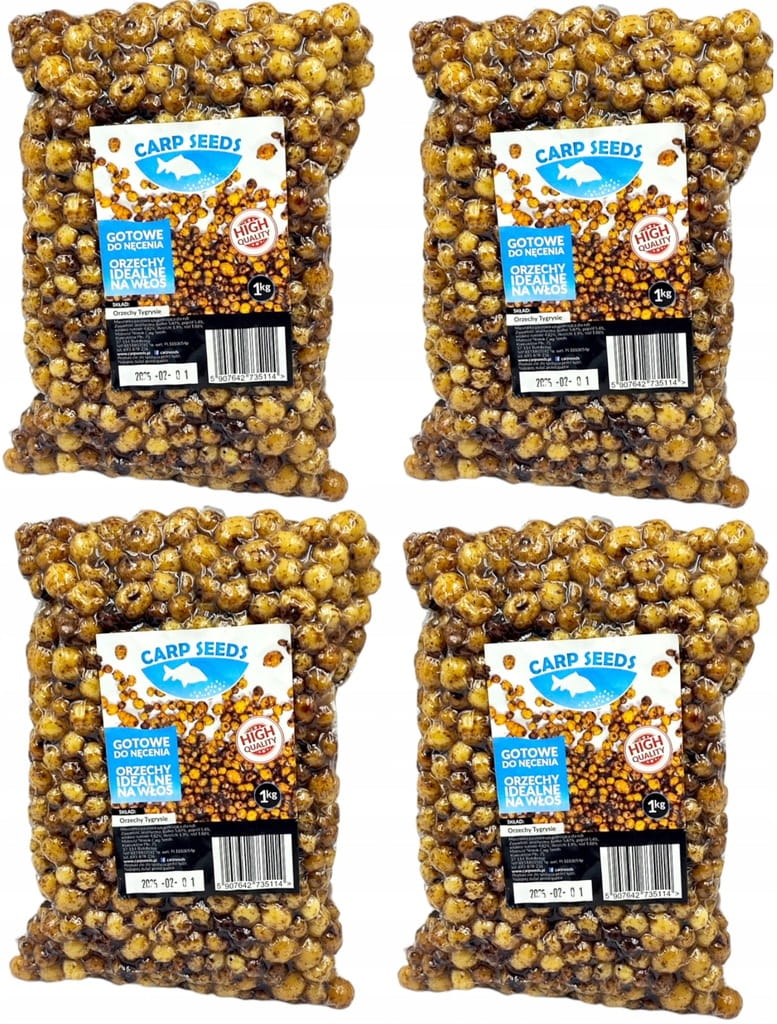 4x Kukurydza zanętowa wędkarska 1kg NATURALNA BANAN gotowe ziarna Carp