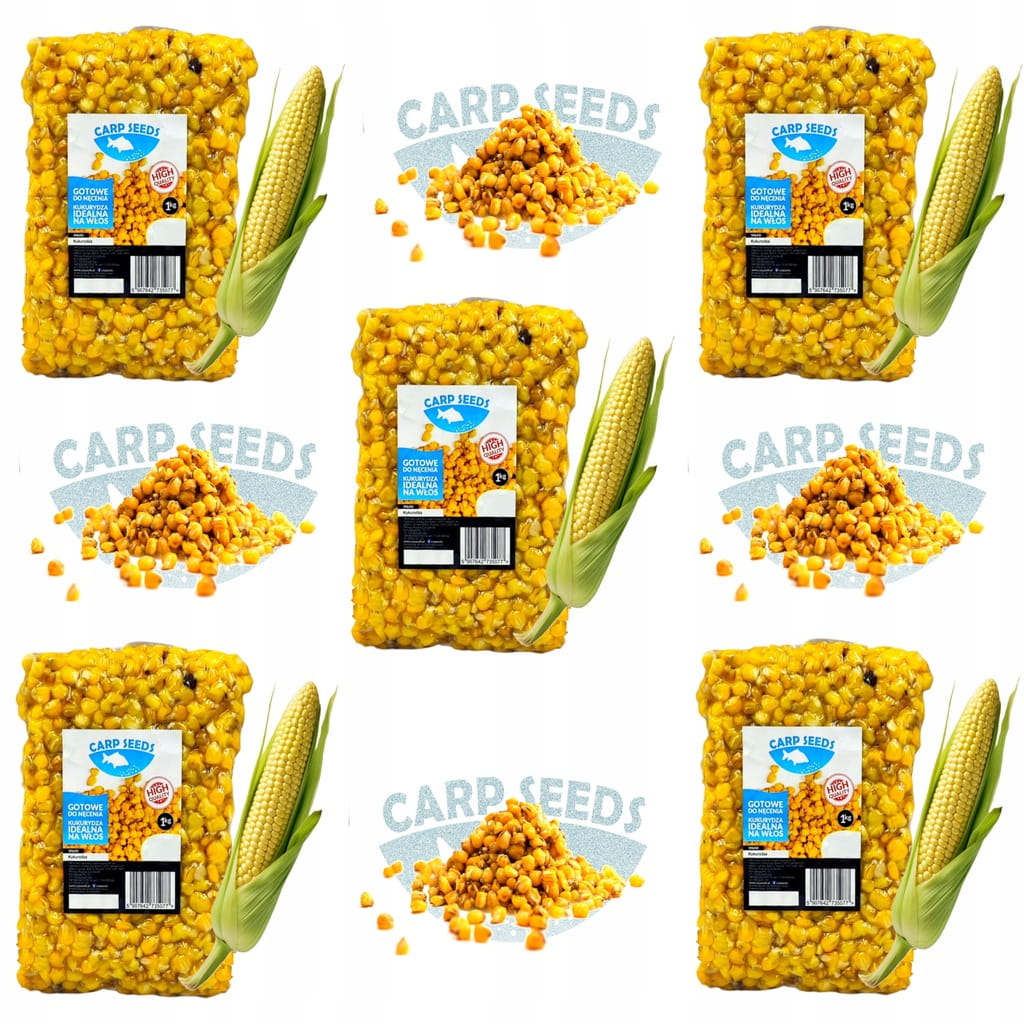 4x Kukurydza zanętowa wędkarska 1kg NATURALNA BANAN gotowe ziarna Carp