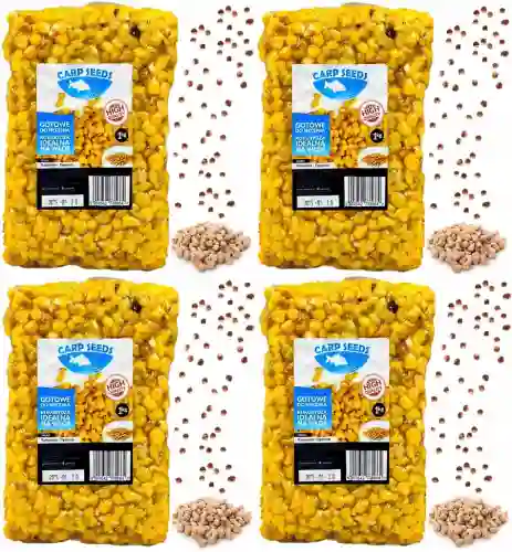 4x Kukurydza zanętowa wędkarska 1kg NATURALNA TIGERNUT gotowe ziarna Carp
