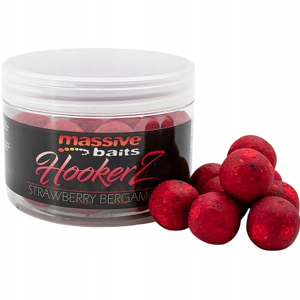 Kulki Massive Baits Hookerz STRAWBERRY BERGAMOTTA 18mm hakowe 300ml