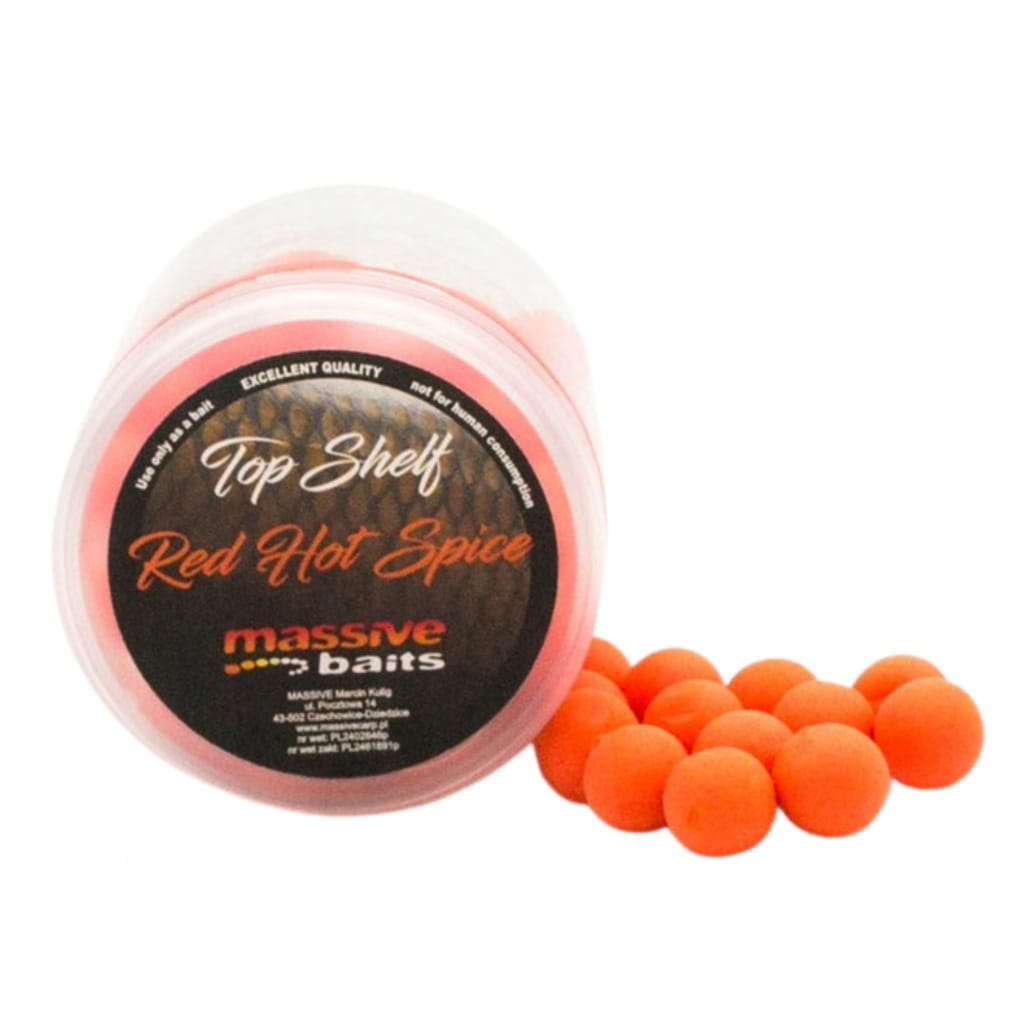 Massive Baits RED HOT SPICE 14mm Top Shelf Pop Ups 200ml kulki pływające