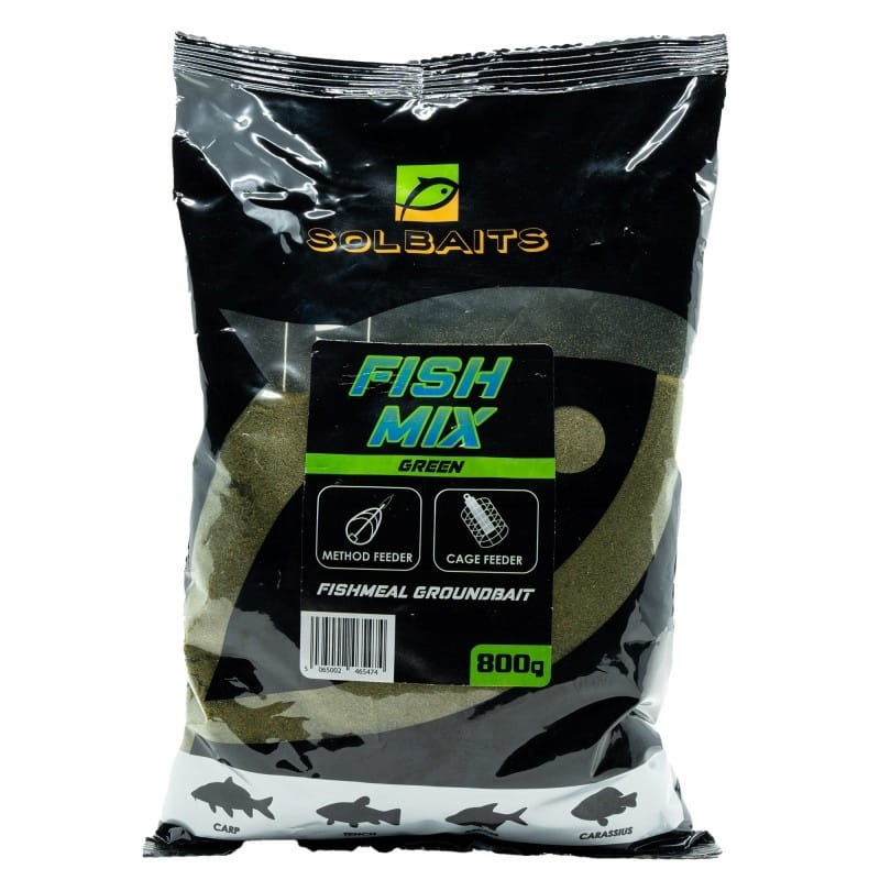 Zanęta wędkarska Solbaits Fish Mix Green 0.8kg method feeder killer