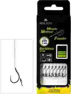 Przypon przypony hak bez zadziora nr8 Igła MIkado method feeder 10cm mocne
