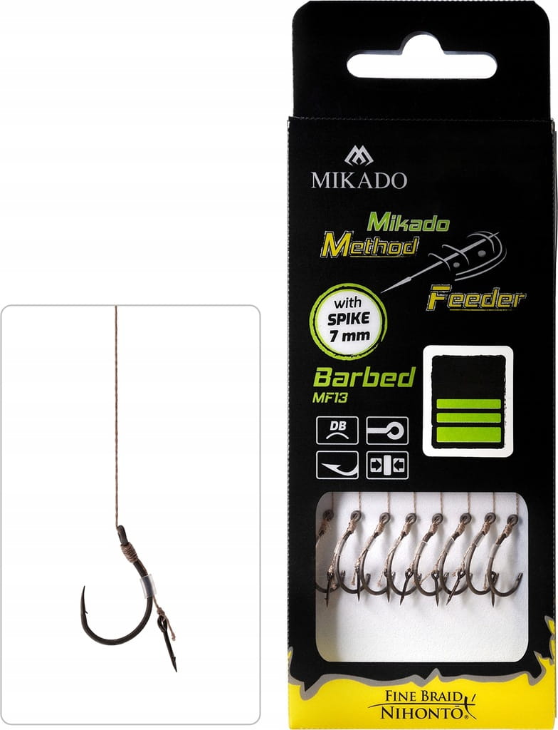 Przypon przypony nr12 MIkado method feeder 10cm Igła hak zadzior plecionka