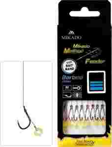 Przypon przypony z gumką hak nr14 zadziorowy method feeder 10cm plecionka