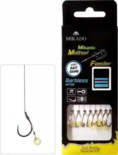Przypon przypony 10cm z gumką hak nr12 bez zadziorowy method feeder mocne
