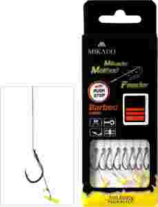 Przypon przypony hak nr6 zadziorowy Mikado do method feeder z push stopem