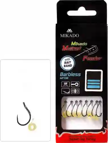 Przypon przypony 10cm z gumką hak nr8 bez zadziorowy method feeder żyłka